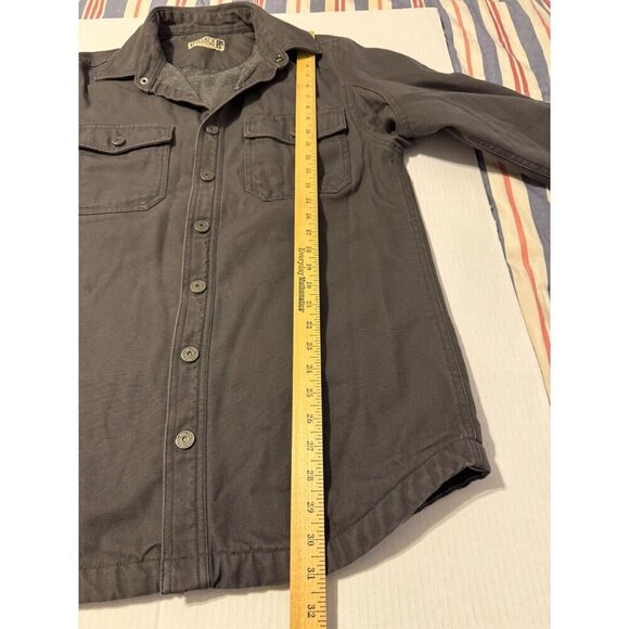 Duluth Trading Co. Jacket Gray Snap Button Fleece Lined Barn Coat Mens S/M - Picture 15 of 16